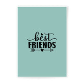 Best Friends Photographic Prints, Friendship Wall Art, Modern Home Decor, Cute Bestie Gift, Arrow and Heart Design, Minimalist Art - Tawshia